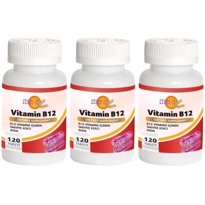Meka Nutrition Vitamin B12 Vitamini 1000 Mcg 3X120 Tablet