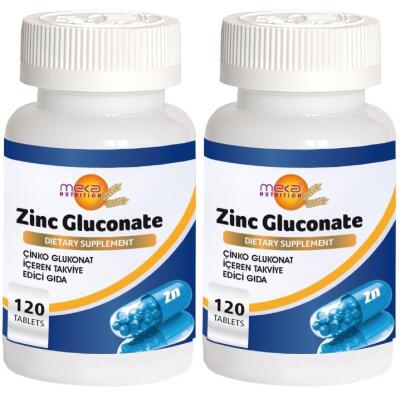 Meka Nutrition Zinc Gluconate 2X120 Tablet Çinko Glukonat