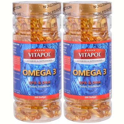 Vitapol Omega 3 1000 Mg Balık Yağı 2X200 Softgel