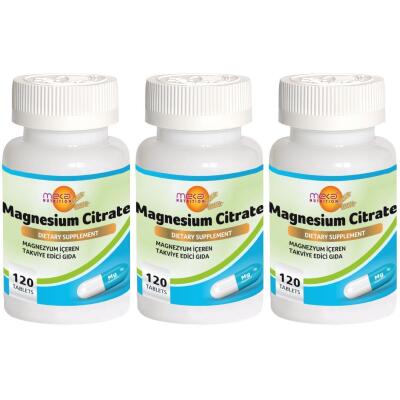Meka Nutrition Magnezyum Sitrat 3X120 Tablet Magnesium Citrate