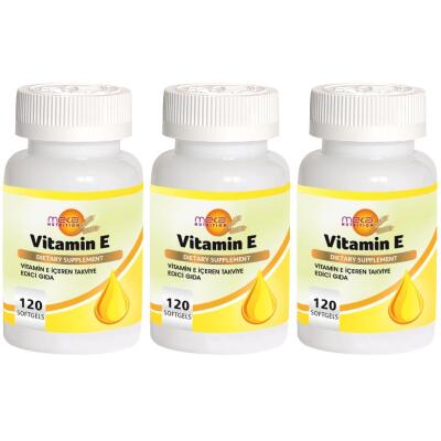Meka Nutrition Vitamin E 267 Mg 3X120 Softgel E Vitamini 400 Iu
