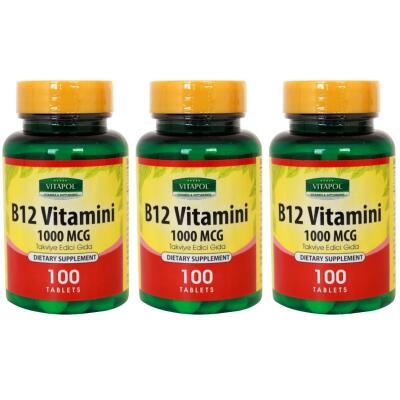 Vitapol B12 Vitamini 1000 Mcg 3X100 Tablet