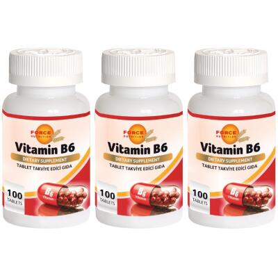 Force Nutrition Vitamin B6 Vitamini 3X100 Tablet