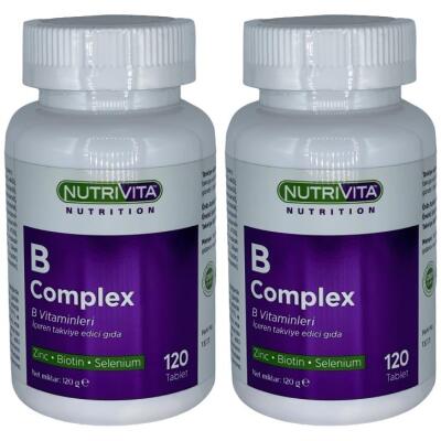 Nutrivita Nutrition Vitamin B Complex 2X120 Tablet B Vitamini Kompleks