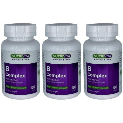 Nutrivita Nutrition Vitamin B Complex 3X120 Tablet B Vitamini Kompleks