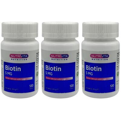 Nutrivita Nutrition Biotin 5 Mg 3X120 Tablet