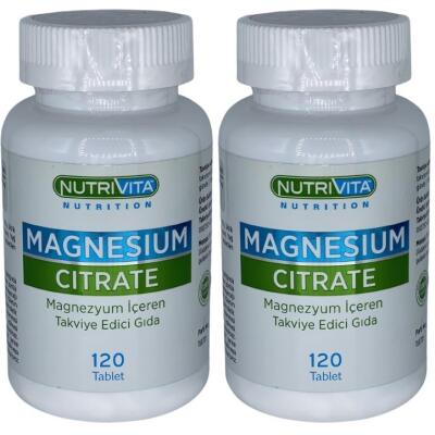 Nutrivita Nutrition Magnesium Citrate 2X120 Tablet Magnezyum Sitrat