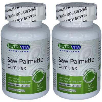 Nutrivita Nutrition Saw Palmetto Complex 2X120 Yumuşak Kapsül Cüce Palmiye Kompleks Çinko