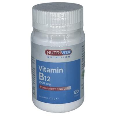 Nutrivita Nutrition Vitamin B12 Vitamini 1000 Mcg 120 Tablet