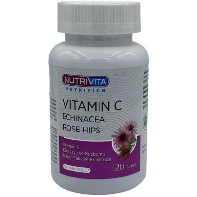 Nutrivita Nutrition Vitamin C Vitamini Echinacea 120 Tablet Ekinezya Kuşburnu Ekstresi