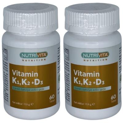 Nutrivita Nutrition Vitamin K1 Vitamin K2 Vitamin D3 Vitamini 2X60 Tablet