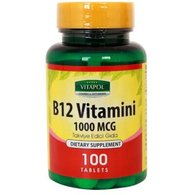 Vitapol Vitamin B12 Vitamini 1000 Mcg 100 Tablet