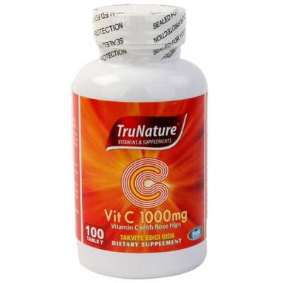 Trunature Vitamin C Vitamini 1000 Mg Rose Hips 100 Tablet Kuşburnu Ekstresi