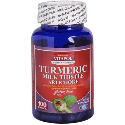Vitapol Turmeric Milk Thistle Artichoke 100 Kapsül
