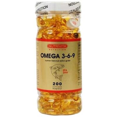 Nutrivita Nutrition Omega 3-6-9 Balık Yağı 200 Kapsül