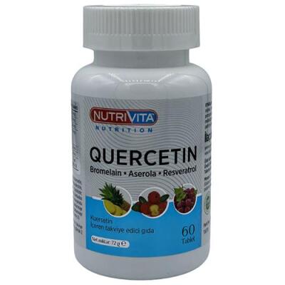 Nutrivita Nutrition Quercetin 60 Tablet Bromelain Aserola Resveratrol Kuersetin