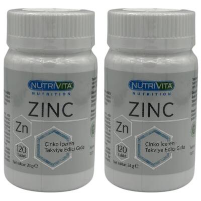 Nutrivita Nutrition Zinc 15 Mg Çinko 2X120 Tablet