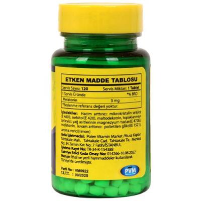 Vitapol Melatonin 3 Mg Limon Aromalı 120 Tablet