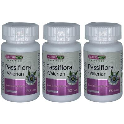 Nutrivita Nutrition Passiflora Valerian 3X60 Tablet Kedi Otu