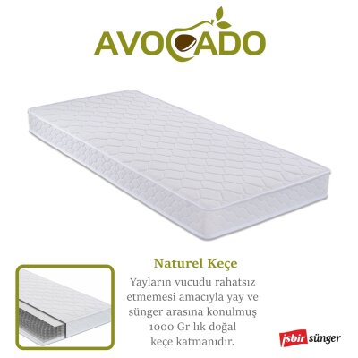 Onlıne-Yatak 90X180 Ortopedik Yaylı Yatak Avocado 90X180 Yaylı Yatak