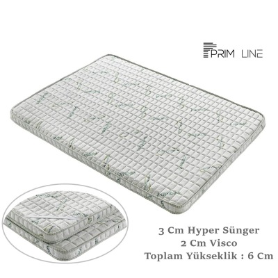 Onlıne-Yatak Primline Bamboo 100X200 Ortopedik Yatak Şiltesi Visco Yatak Pedi