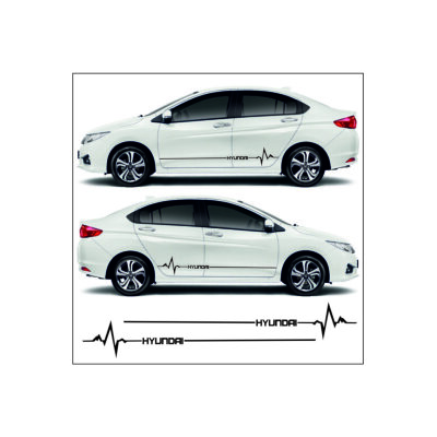 Mrk Hyundai Era İçin Uyumlu Aksesuar Yan Şerit Oto Ritim Sticker