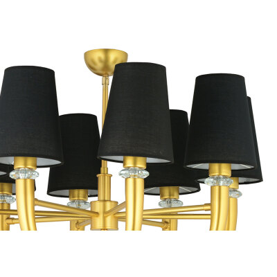 Lampaluce Bonsai Tasarımı Şapkalı Salon Avizesi 8'Li Altın R