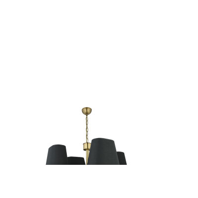 Lampaluce Lusso Modern Şapkalı Salon Avizesi 8'Li Sarı 80X10