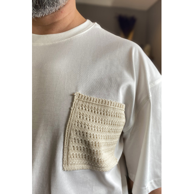 Cebi Örgü Işlemeli Oversize Tişört | Yazlık Erkek Tişört Modelleri