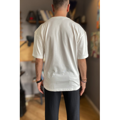 Cebi Örgü Işlemeli Oversize Tişört | Yazlık Erkek Tişört Modelleri