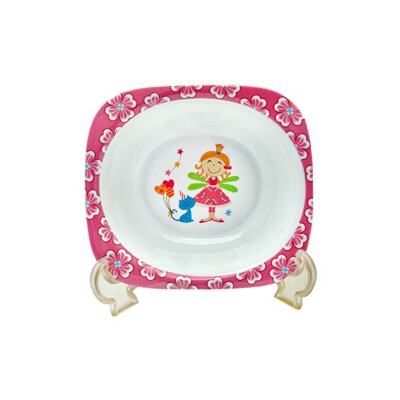 Prenses Melamin Bebek Mama Yemek Tabağı Kabı Bardak Kaşık 5Li Set.
