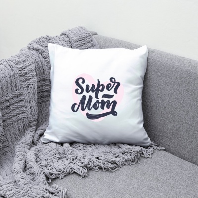 Süper Anne Tasarımlı Yastık Kılıfı Ab35