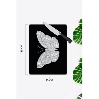 Kelebek | Cam Kesme Tahtası |  25 X 35 Cm