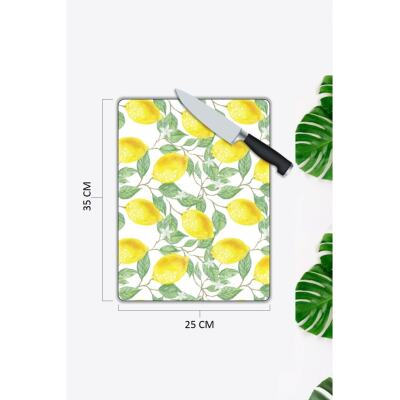 Lv  Limon | Cam Kesme Tahtası |  25 X 35 Cm