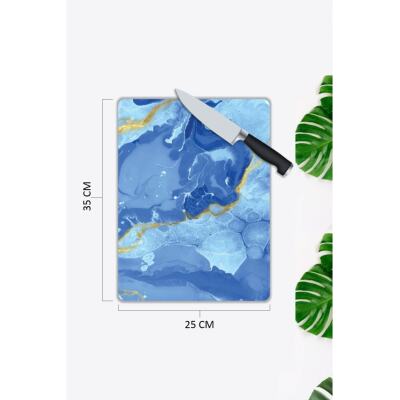 Grck Mavi Tuval Cam Kesme Tahtası 25 X 35 Cm Efsn