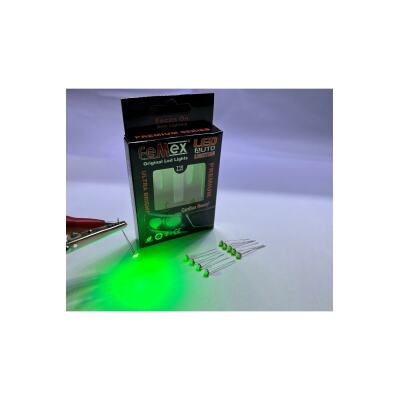 Premium 10'Lu Ince Bacaklı Kıl Led 3030 Chipset 1Smd Mini Led Ampul Yeşil