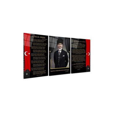Ky Özel Atatürk Köşesi Triple Cam Tablo