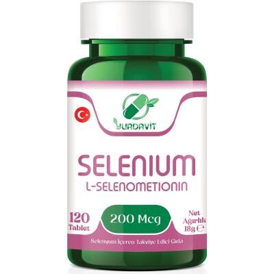Yurdavit Selenium 200 Mcg Selenyum 120 Tablet L-Selenometionin