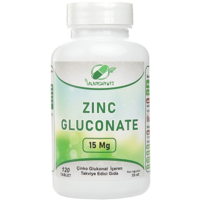 Yurdavit Çinko Glukonat 15 Mg Zinc Gluconate 2X120 Tablet