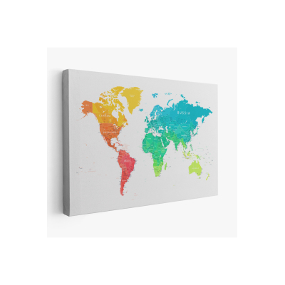 Gvn Seri001 Dünya Haritası  Dekoratif Kanvas Tablo 1108