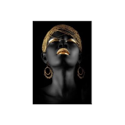 Modern Tablo Tuval Üzerine Afrikalı Kadın Baskısı 40 X 60 Görsel Rengi