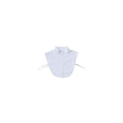 Schık Pamuklu  Fırfır Sahte Yaka Yarım Gömlek Beyaz Sckwm24Gml02