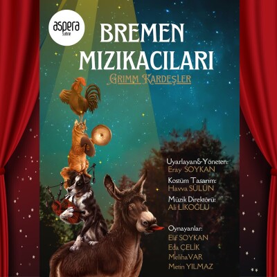 'Bremen Mızıkacıları Grimm Kardeşler' Çocuk Tiyatro Bileti