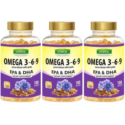 Vitapol Omega 3-6-9 Balık Yağı 3X100 Softgel
