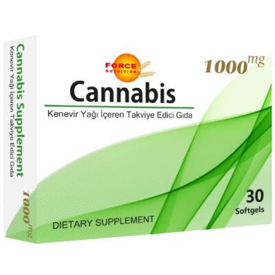 Force Nutrition Cannabis 1000 Mg 30 Softgel Kenevir Tohumu Yağı