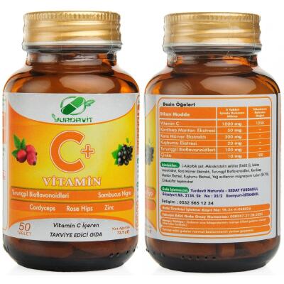 Yurdavit C Vitamini 1000 Mg 50 Tb Magnesium Citrate 500 Mg 120 Tb Kolajen 900 Mg Type 1-2-3 50 Tb