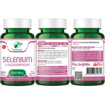 Yurdavit Hidrolize Collagen Kolajen Type Tip 1-2-3 100 Tablet Selenyum 200 Mcg Selenium 120 Tablet