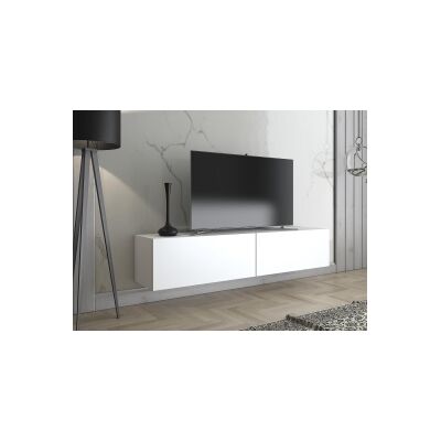 Toprak 150 Cm Duvara Monte Tv Ünitesi - Beyaz / Siyah