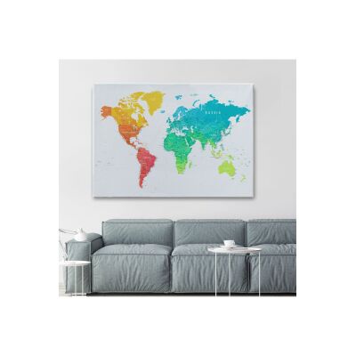 Gvn Seri001 Dünya Haritası  Dekoratif Kanvas Tablo 1108