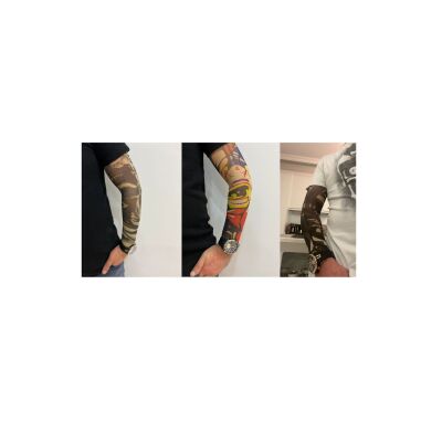Giyilebilir Dövme 3 Çift 6 Adet Kol Çorap Dövmesi Sleeve Tattoo Set7